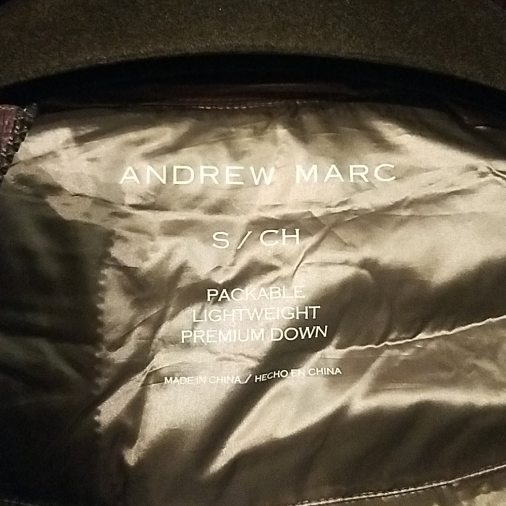 SOLD! Sleek Down Puffer Jacket in Aubergine - Picture 3 of 6